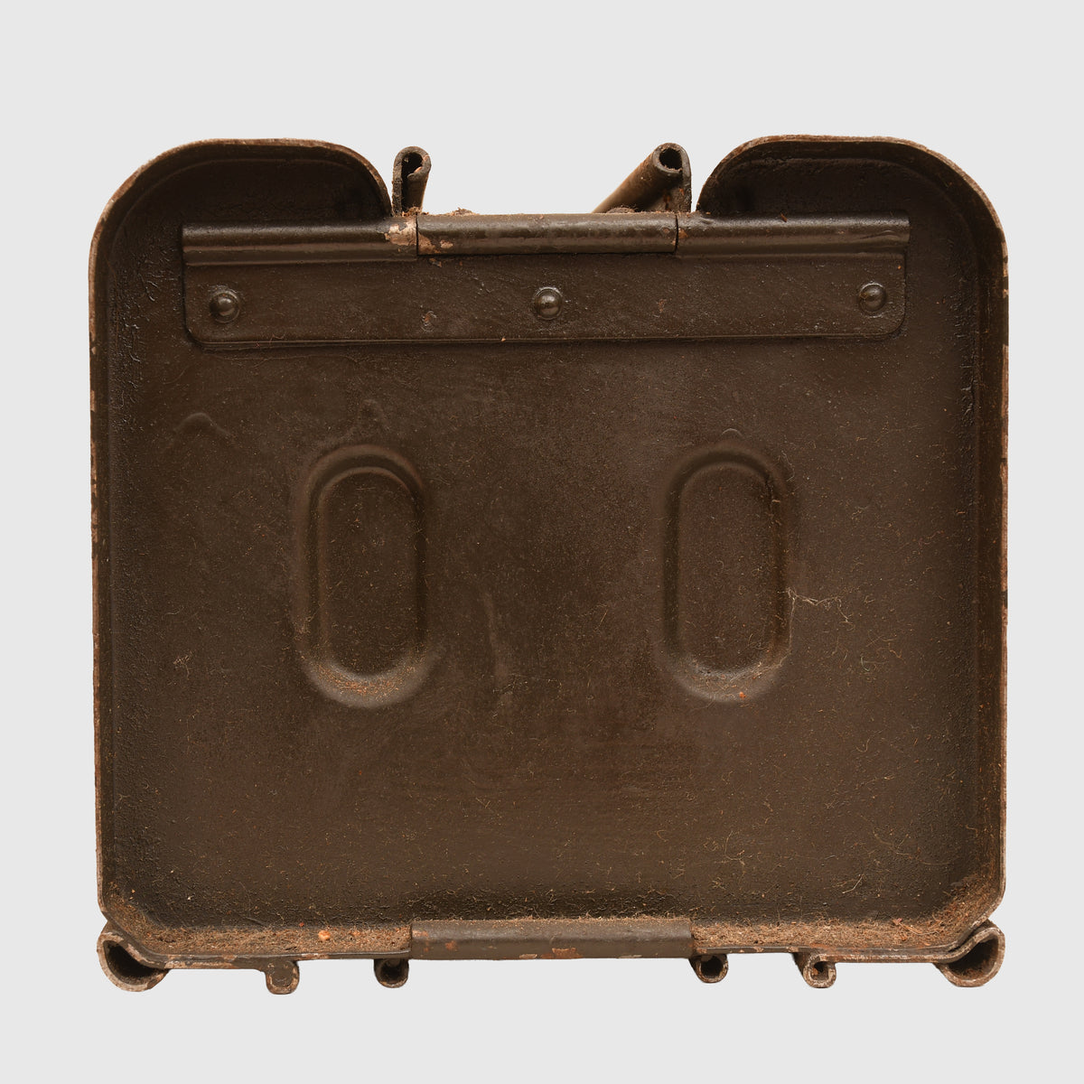 GERMAN WWII MG34 DOUBLE 50 ROUND DRUM CARRYING CASE AND DRUMS