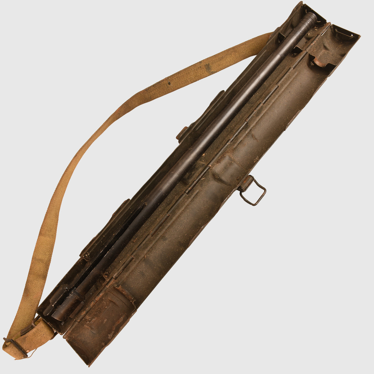 GERMAN WWII MG34 DE-ACTIVATED BARREL IN AN MG34/42 CARRYING CASE
