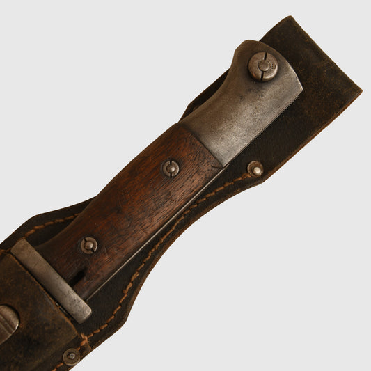 German WWII K98 Matched Number Display Piece with Leather Frog
