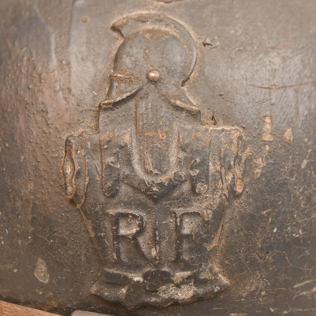FRENCH WWI HORIZON BLUE FRENCH ENGINEERS HELMET