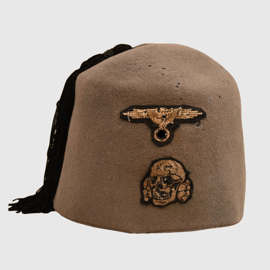 GERMAN WWII GREY WAFFEN SS FEZ
