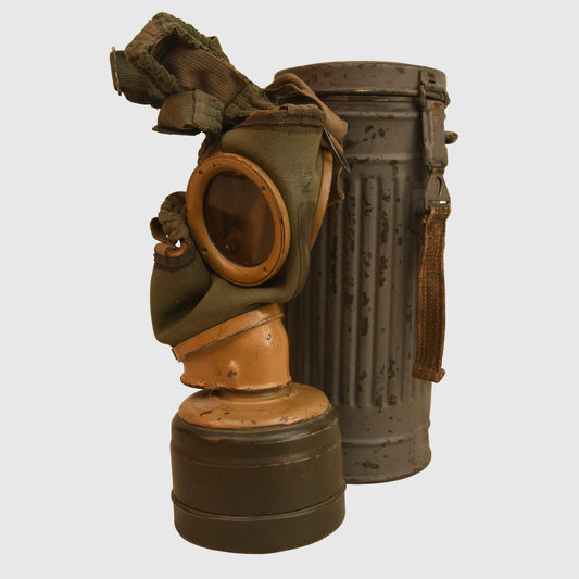 German WWII Kriegsmarine Gas Mask and Case