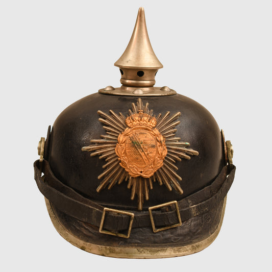 GERMAN WWI SAXON LEIB GRENADIER REGIMENT NO.100 ENLISTED RANKS PICKELHAUBE