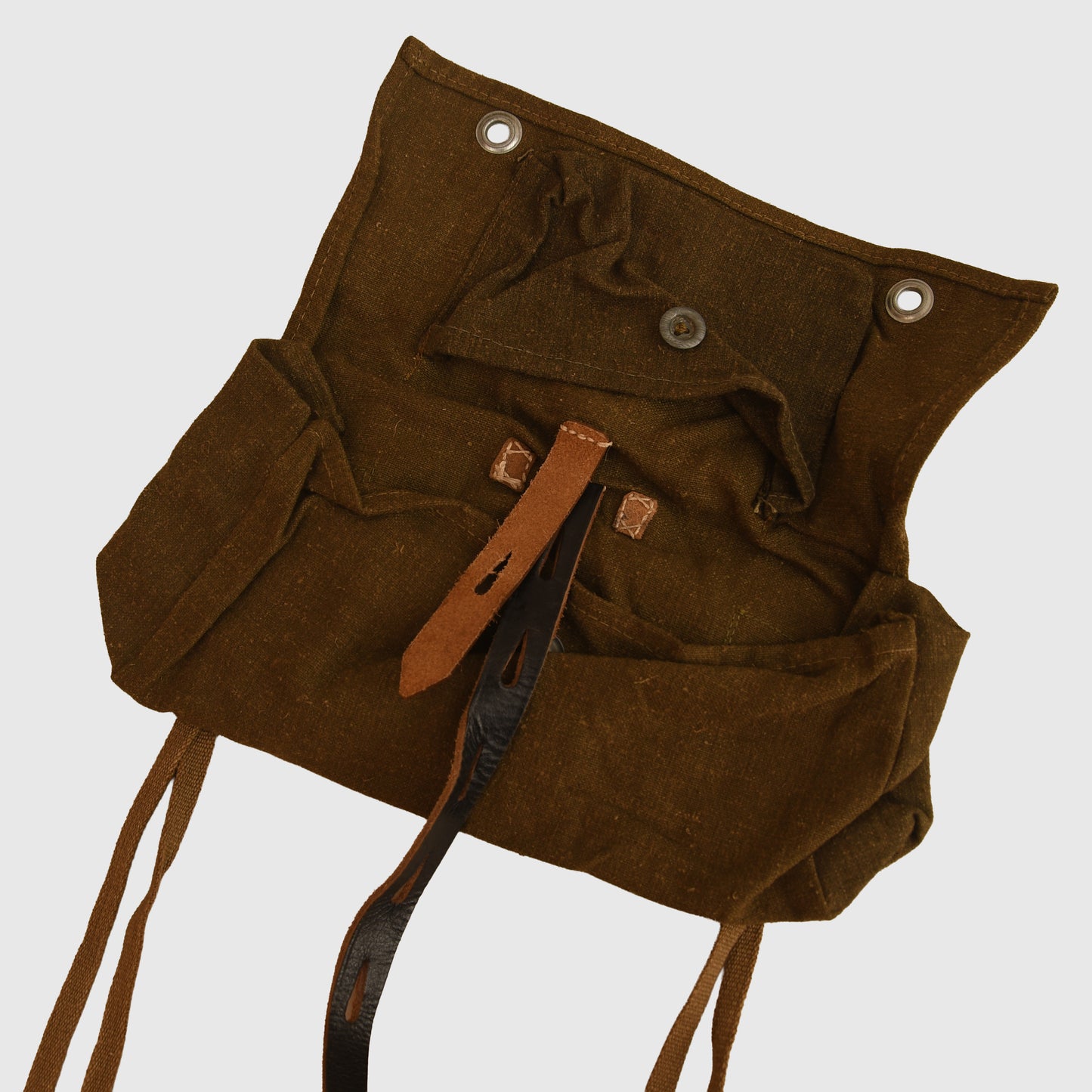 German WWII A-Frame Supplement Bag with Leather Straps