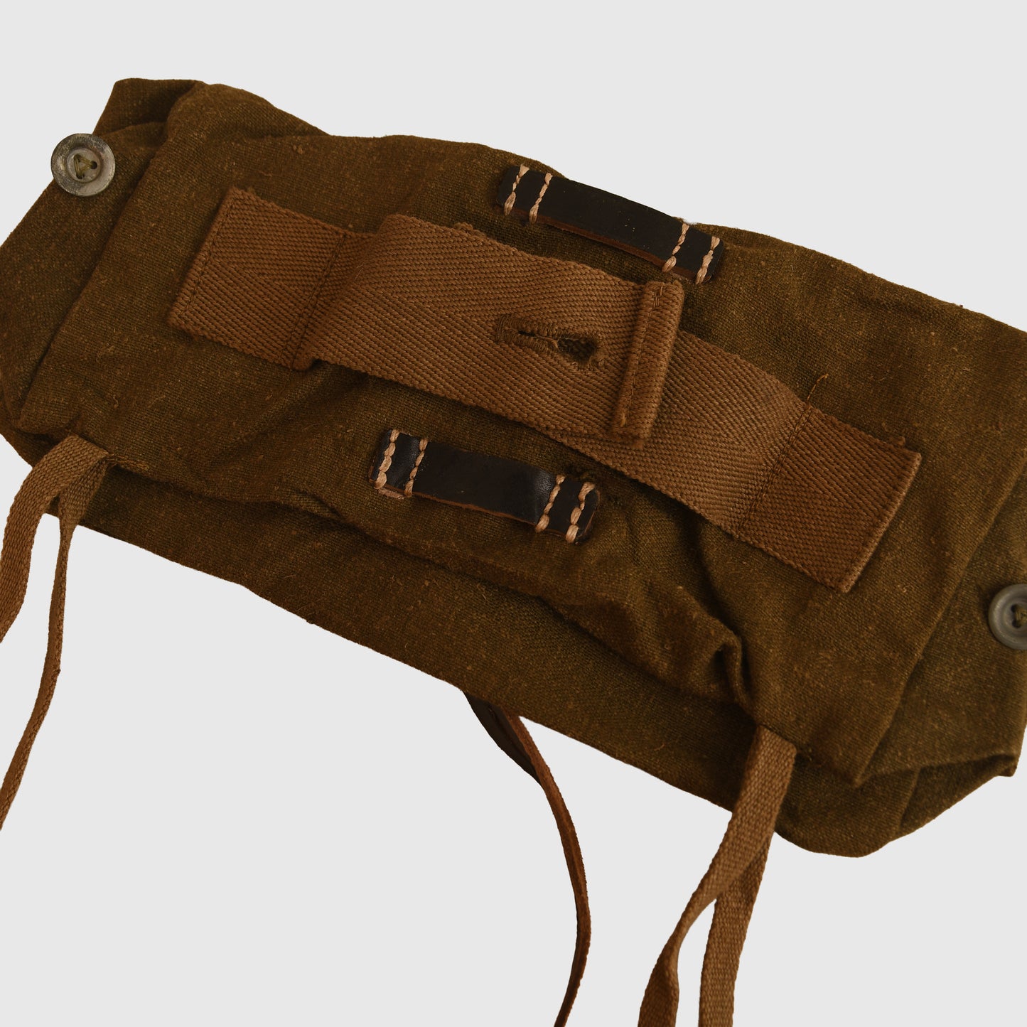 German WWII A-Frame Supplement Bag with Leather Straps