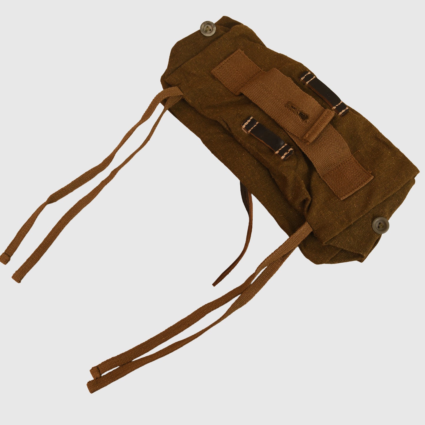 German WWII A-Frame Supplement Bag with Leather Straps