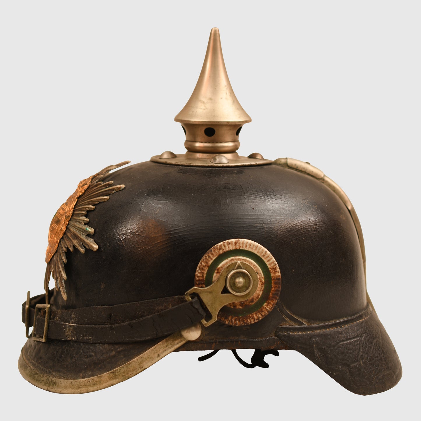 GERMAN WWI SAXON LEIB GRENADIER REGIMENT NO.100 ENLISTED RANKS PICKELHAUBE