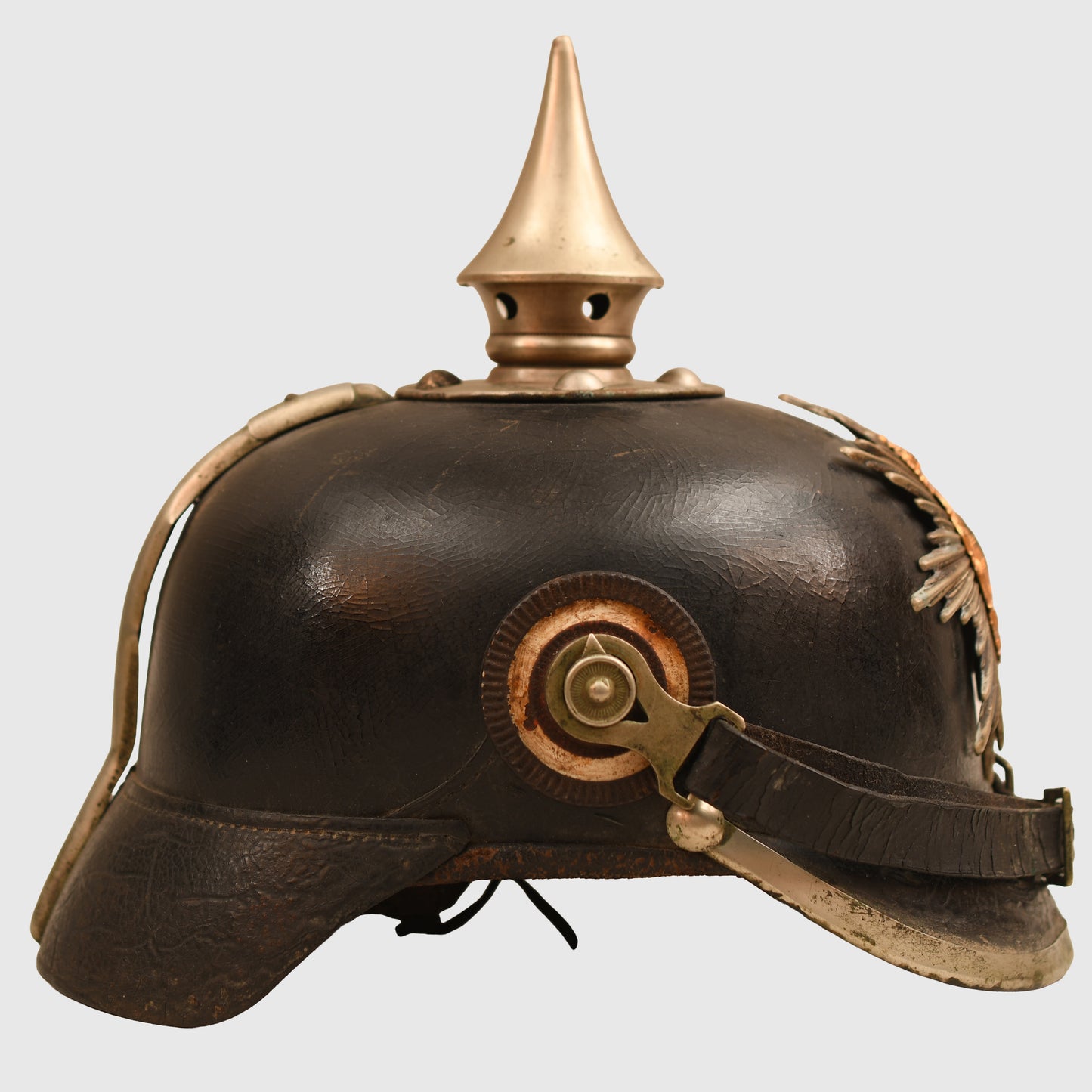 GERMAN WWI SAXON LEIB GRENADIER REGIMENT NO.100 ENLISTED RANKS PICKELHAUBE