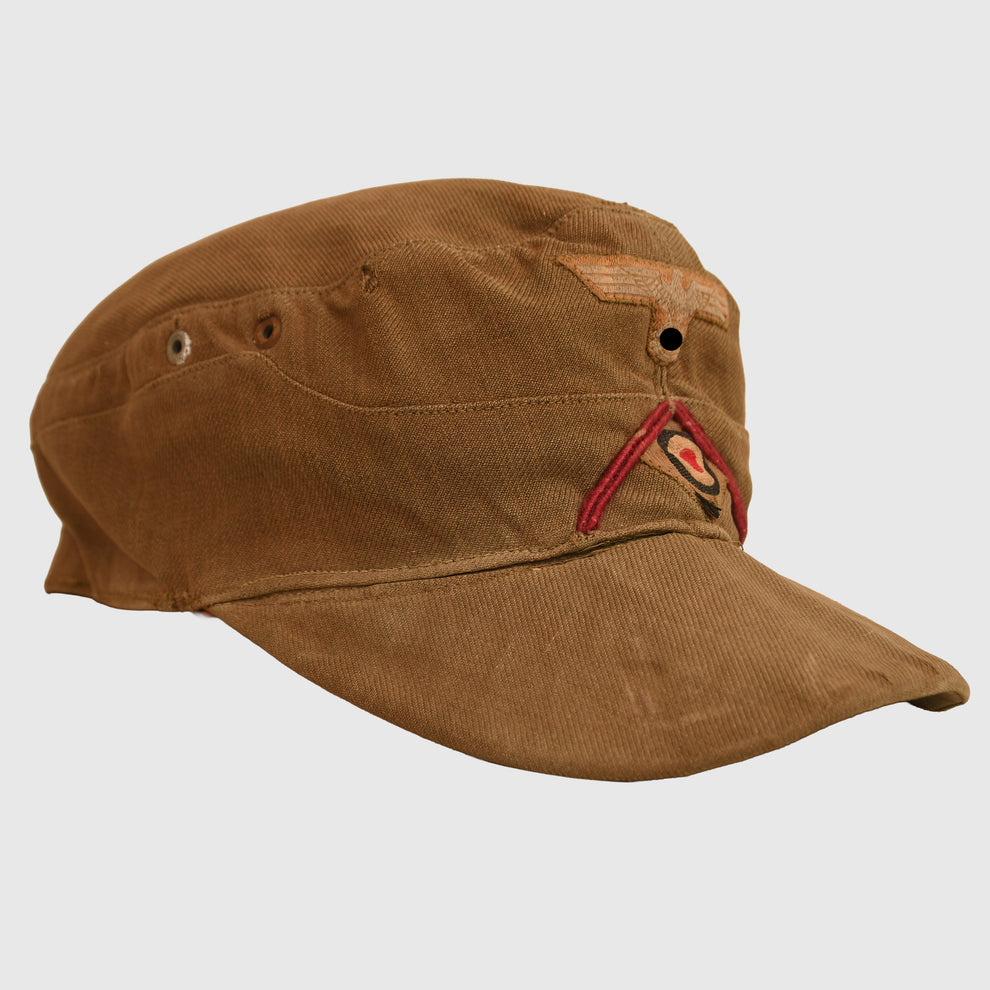 German WWII DAK Tropical 1st Pattern Smoke Troops Field Cap ...