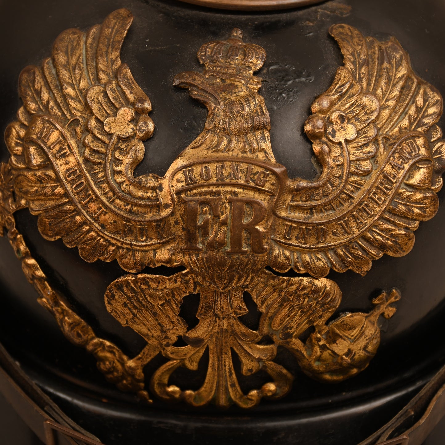 GERMAN WWI ALL TIN PRUSSIAN PICKELHAUBE