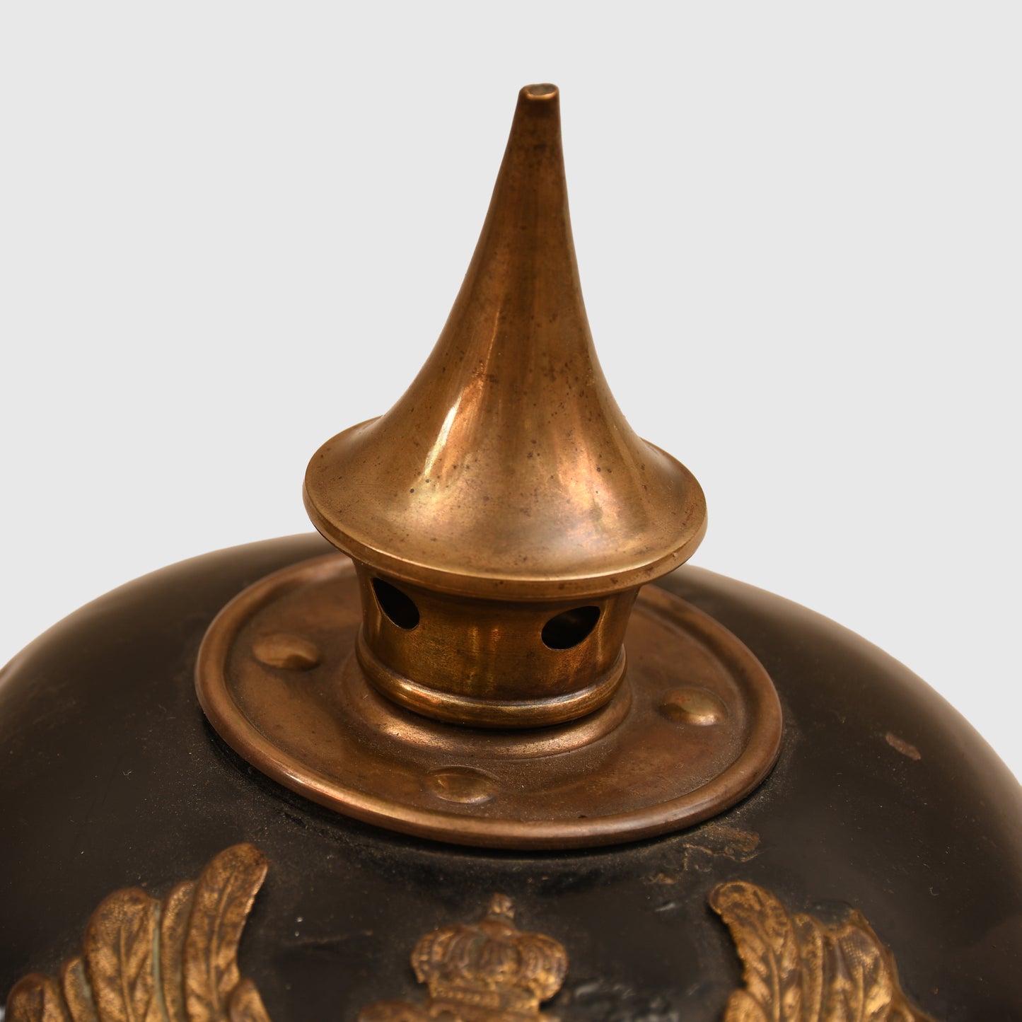 GERMAN WWI ALL TIN PRUSSIAN PICKELHAUBE