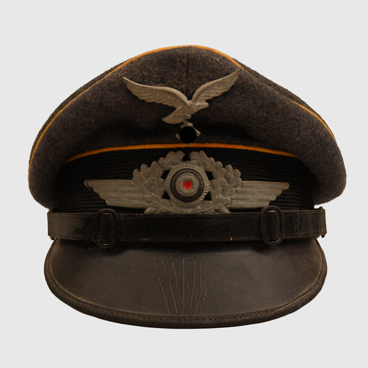 GERMAN WWII LUFTWAFFE FLIGHT SECTION VISOR CAP