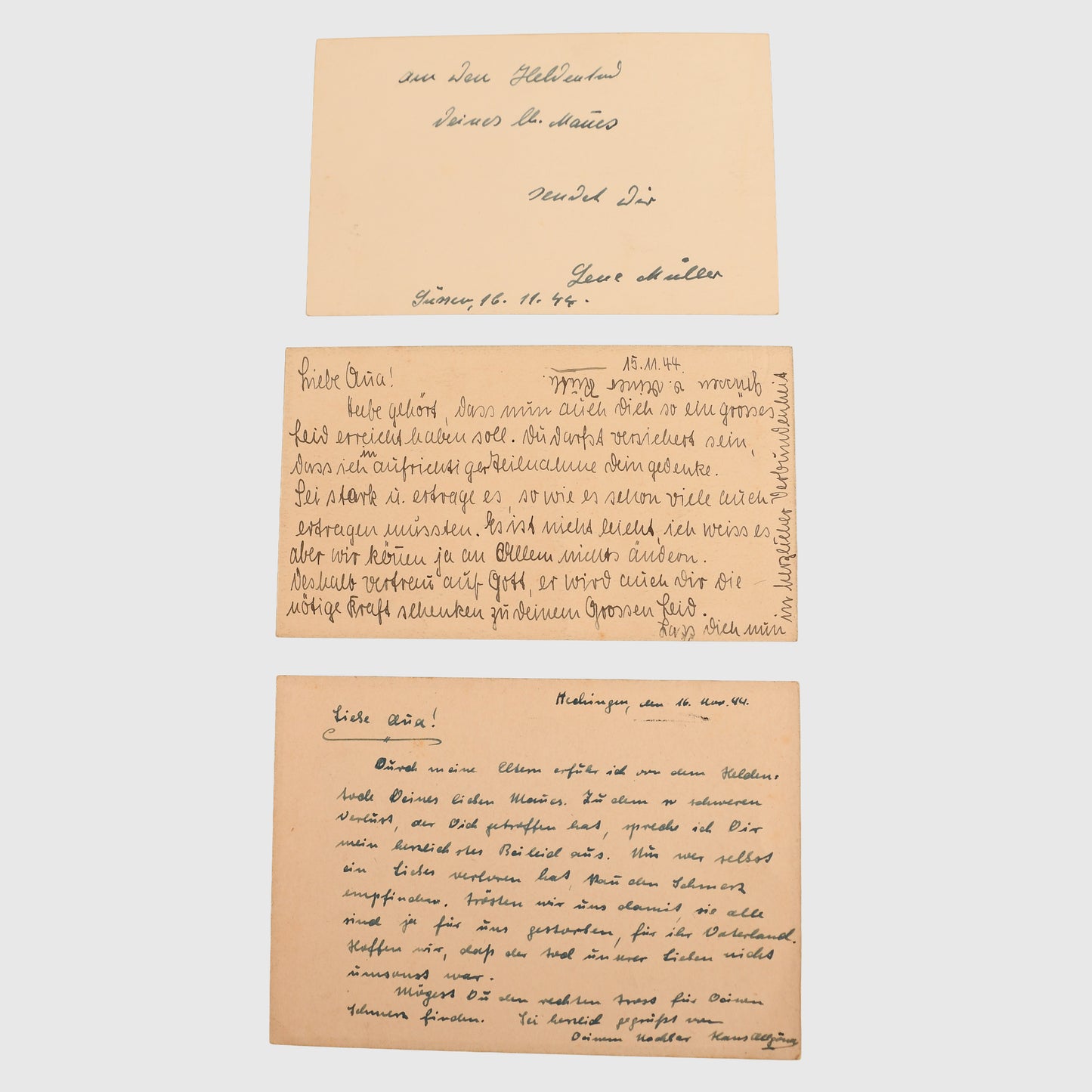 German WWII SS Paperwork Grouping