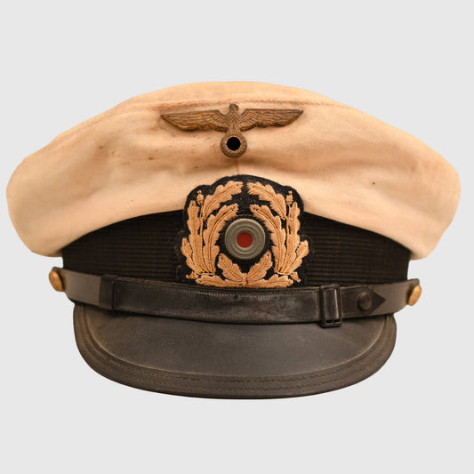 GERMAN WWII KRIEGSMARINE NCO WHITE TOP VISOR CAP