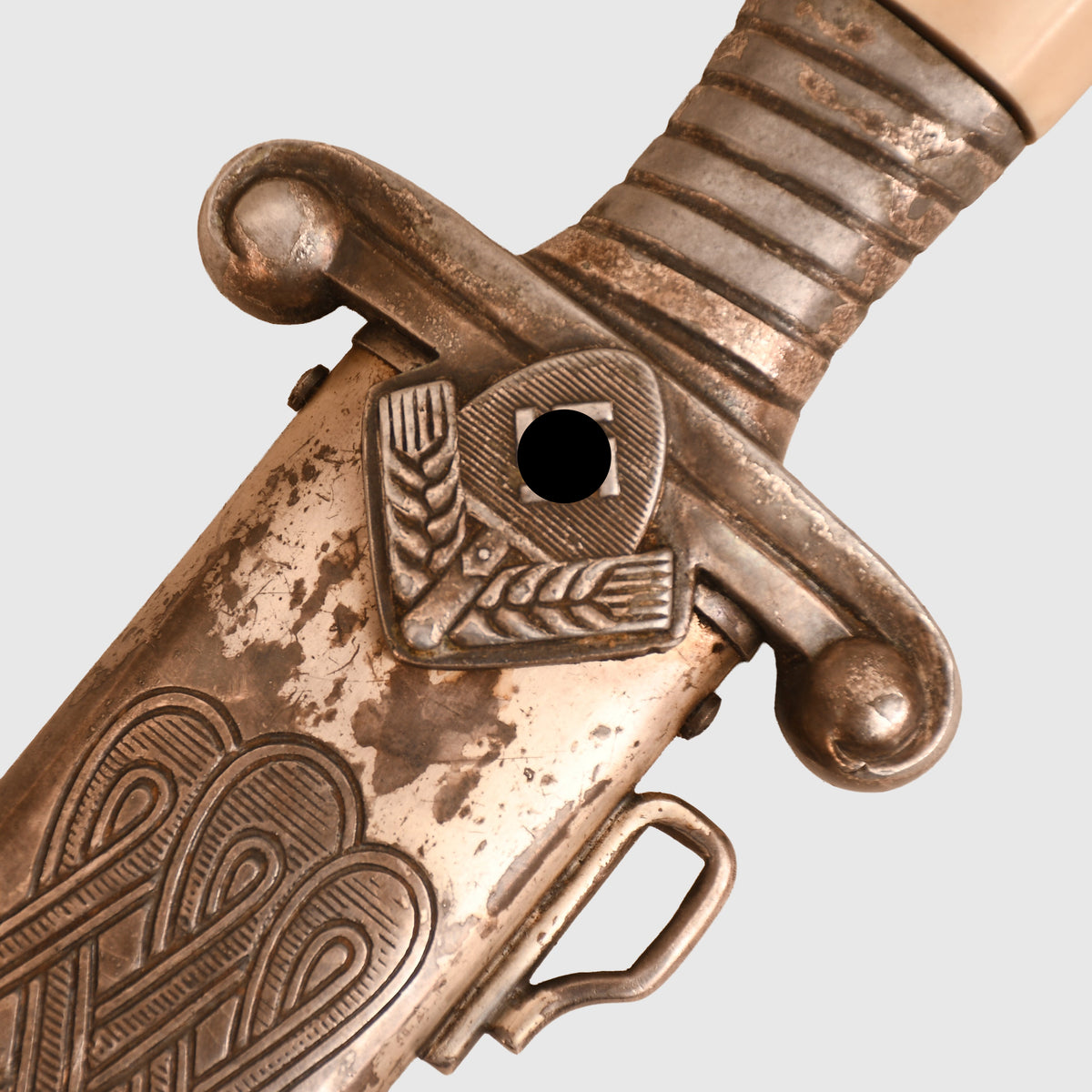 GERMAN WWII RAD OFFICERS DISPLAY PIECE