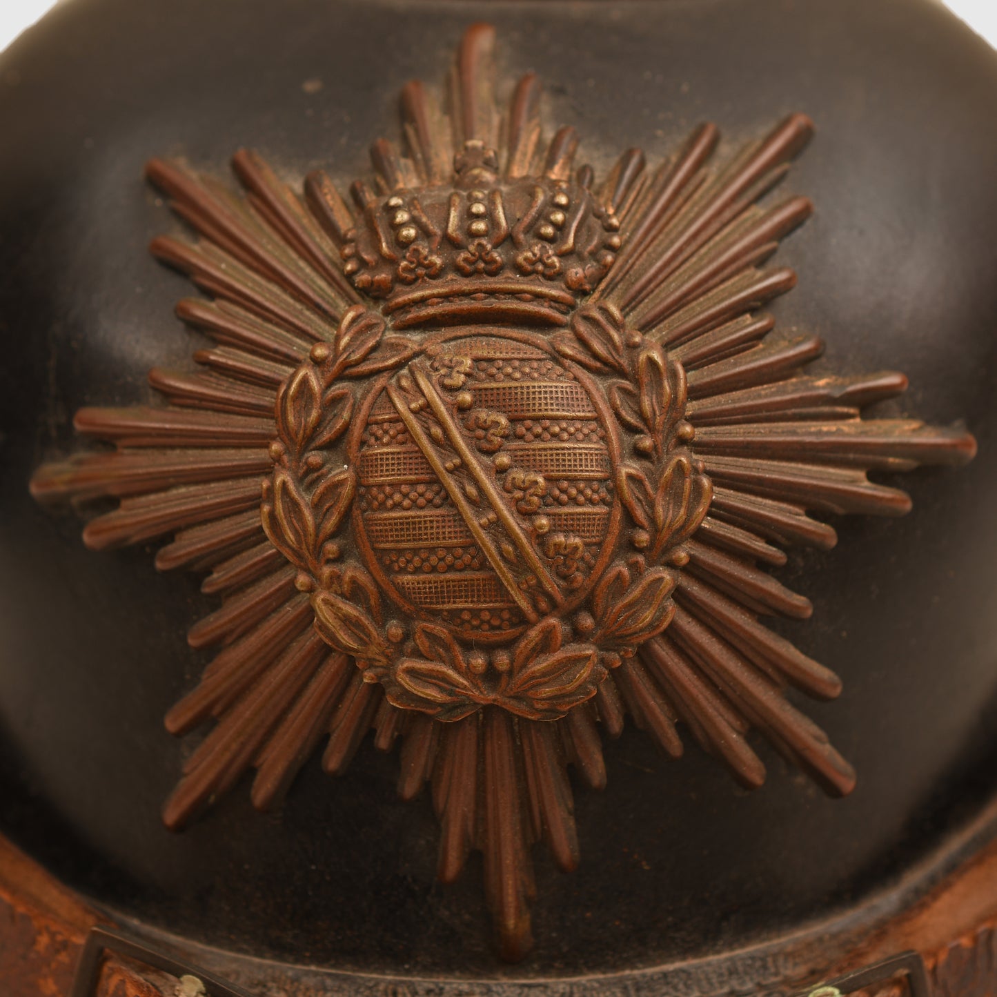 GERMAN WWI SAXON BATTLEFIELD PICK-UP PICKELHAUBE
