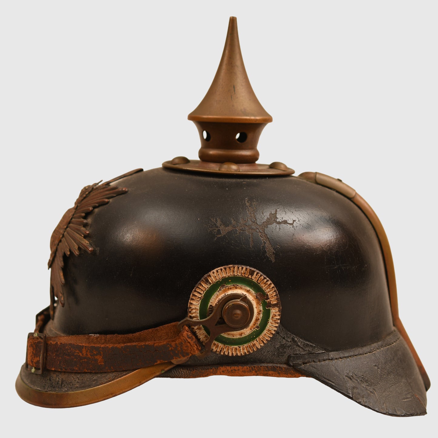 GERMAN WWI SAXON BATTLEFIELD PICK-UP PICKELHAUBE