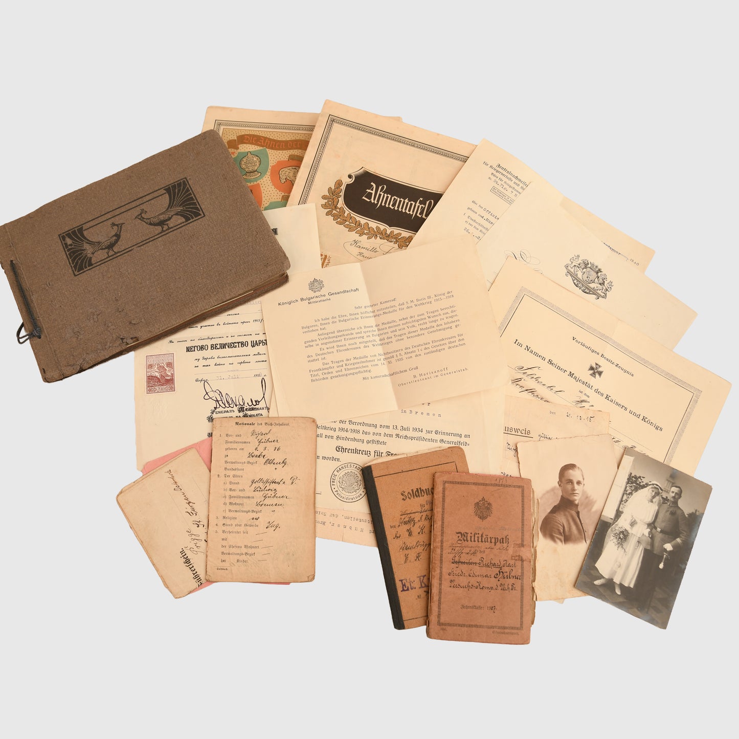 German WWI Photograph Album and Paperwork