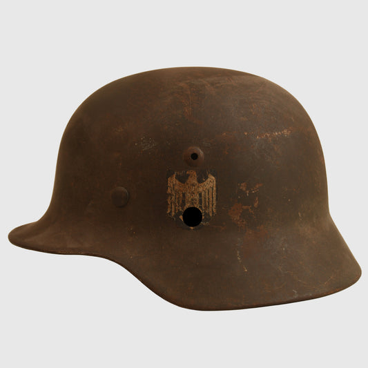 German WWII M35 Single Decal Combat Helmet