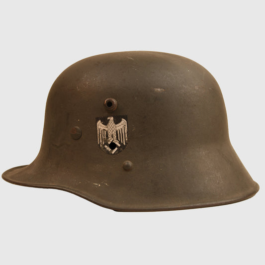 German WWII Austrian M16 Transitional Single Decal Army Combat Helmet