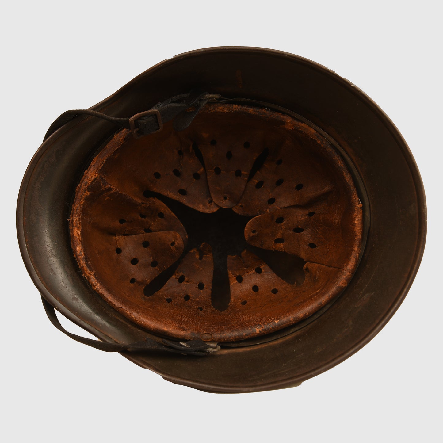 German WWII Wood Chip Camouflage Combat Helmet