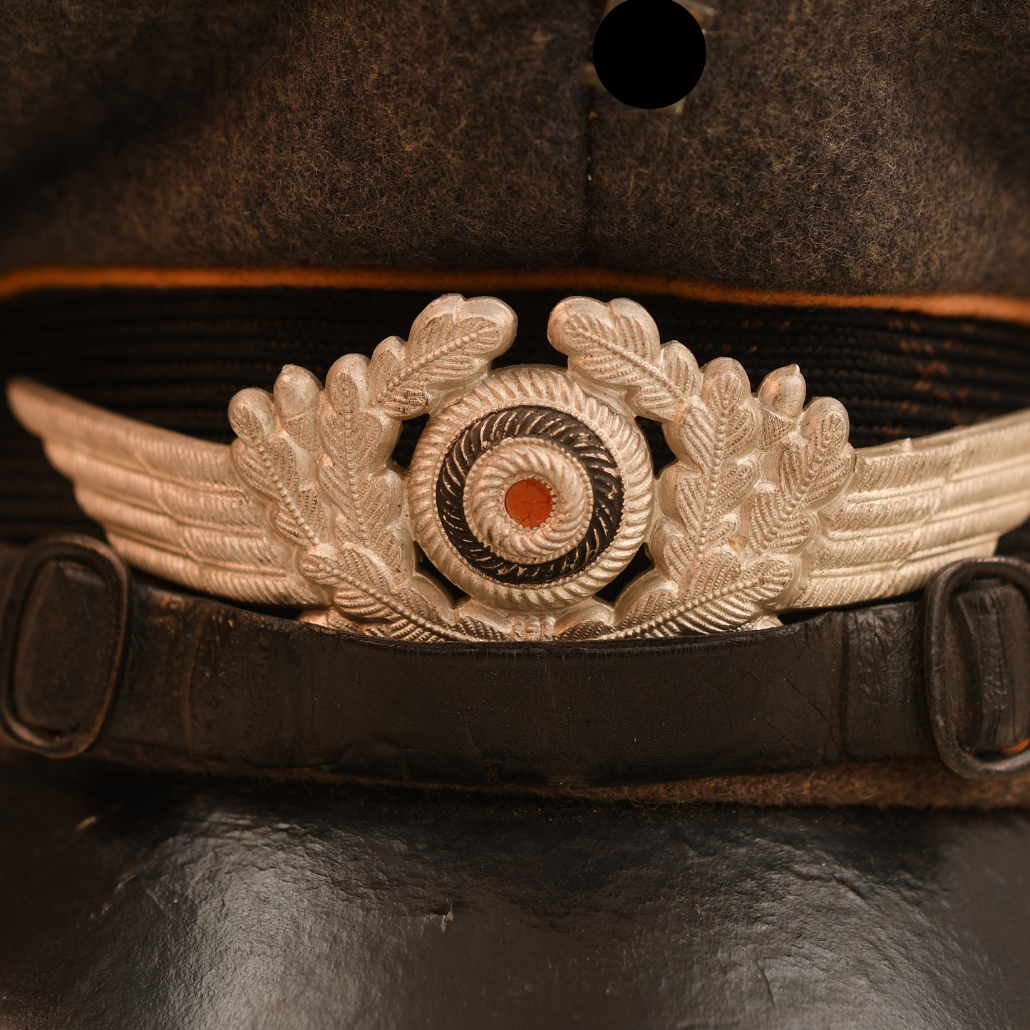 GERMAN WWII LUFTWAFFE SIGNALS MANS OR NCO VISOR CAP