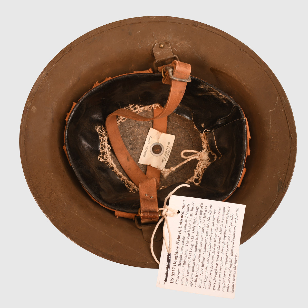 US WWI BRODIE PATTERN TRENCH HELMET