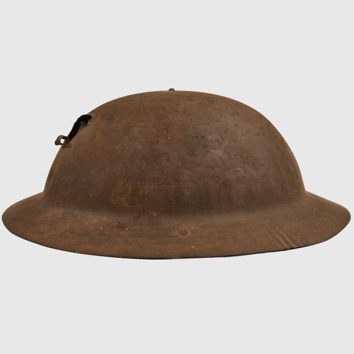 BRITISH WWI LANCASHIRE FUSILIERS BATTLE DAMAGED - POSSIBLE SOMM BATTLEFIELD PICK UP HELMET