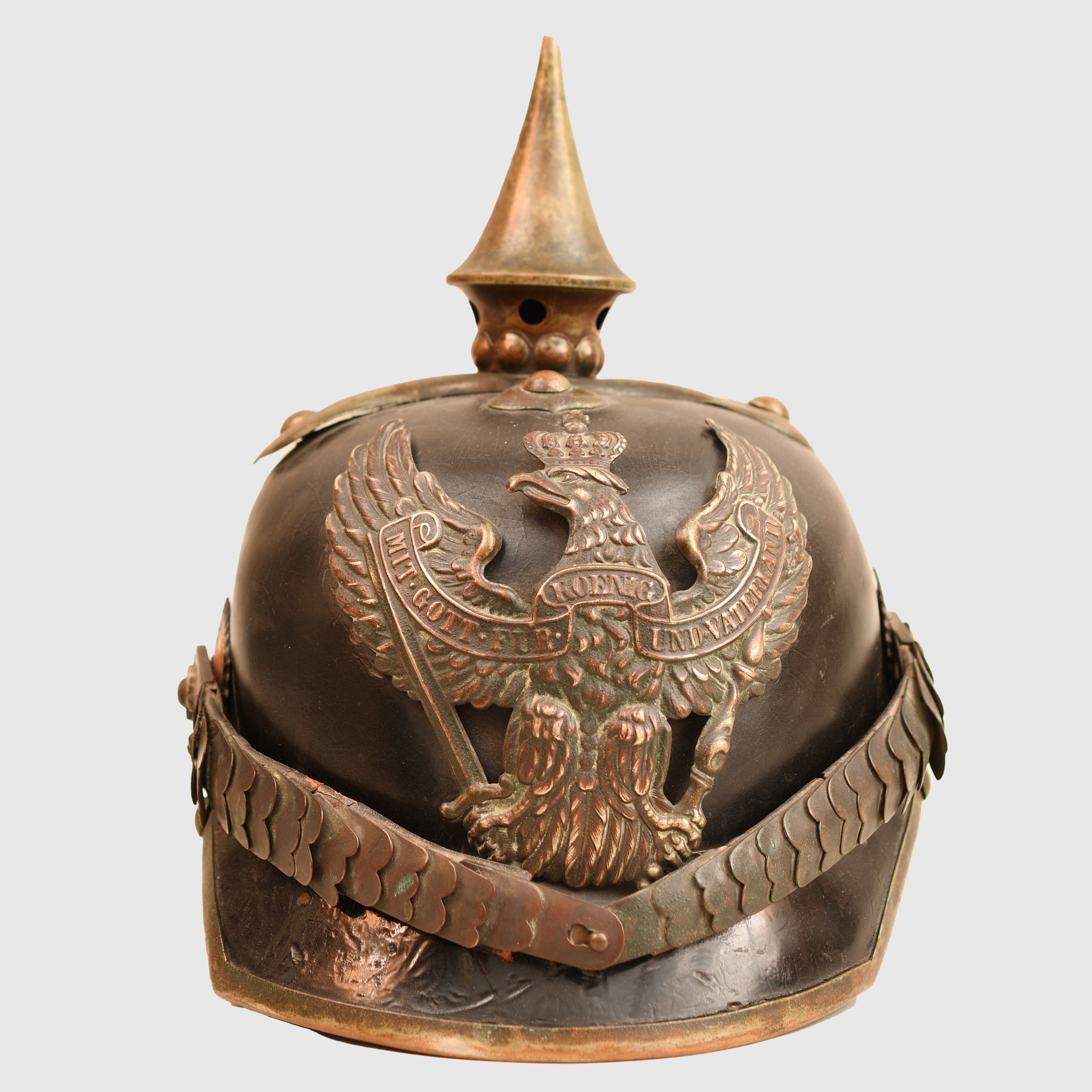 German WWI Prussian 1860/1870 Model Enlisted Ranks Dragoon Helmet ...