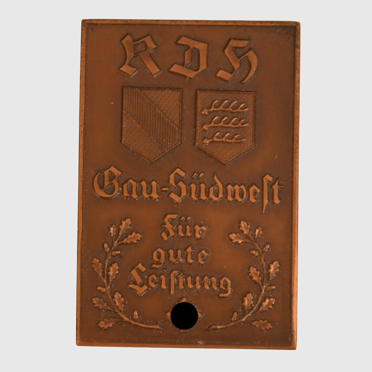 GERMAN WWII REICH ASSOCIATION FOR DOGS PLAQUE