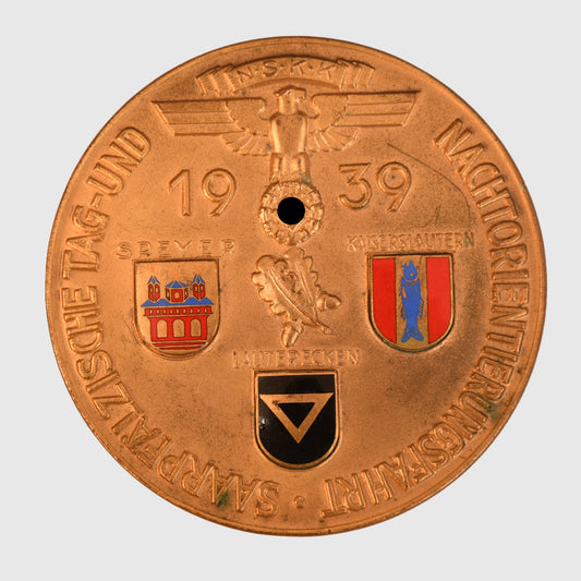 GERMAN WWII 1939 SAAR MOTORING DAY PLAQUE