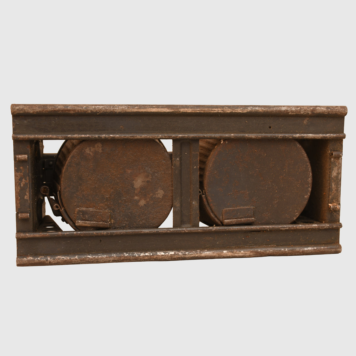 GERMAN WWII MG34 DOUBLE DRUM MAGAZINES AND CARRIER