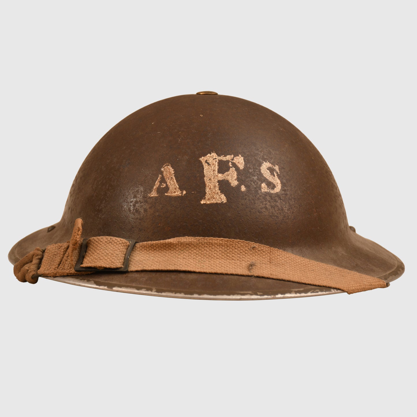 BRITISH WWII AUXILIARY FIRE SERVICE BRODIE HELMET