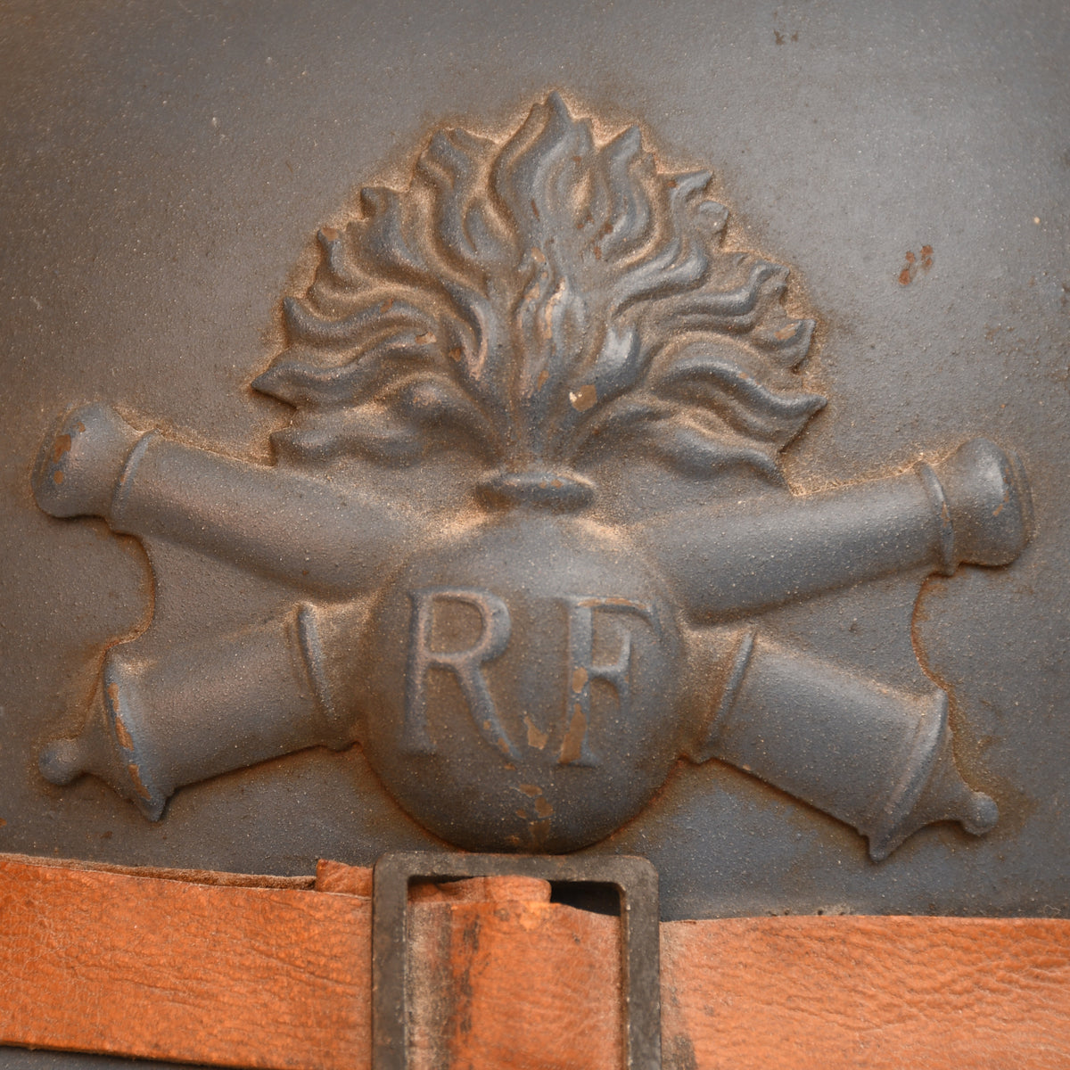 FRENCH WWI ARTILLERY ADRIAN HELMET