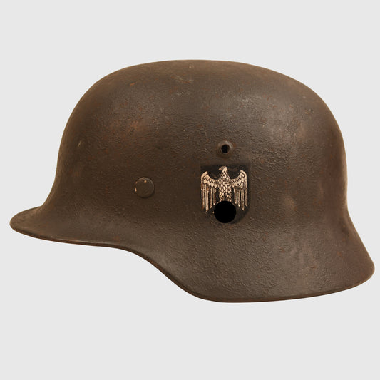 German WWII Army M35 Single Decal Combat Helmet