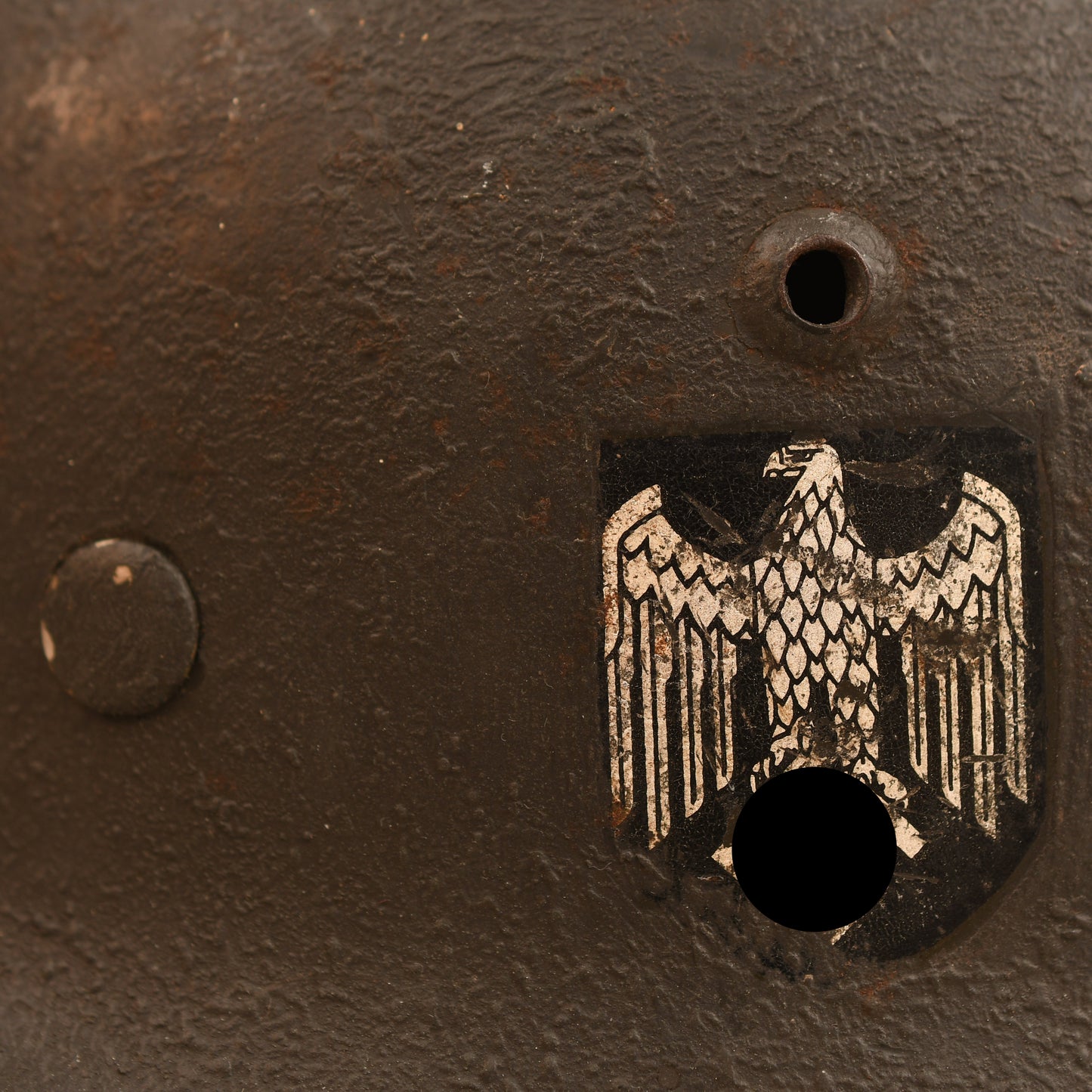 German WWII Army M35 Single Decal Combat Helmet