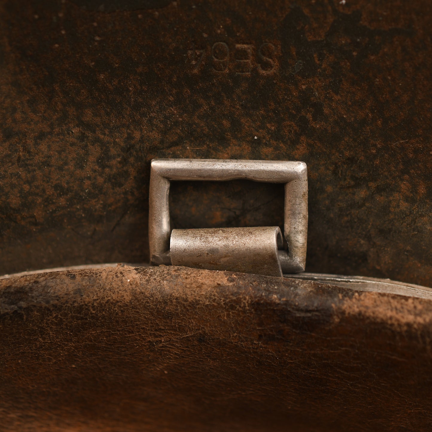 German WWII Army or SS M35 Combat Helmet with Wire Cover