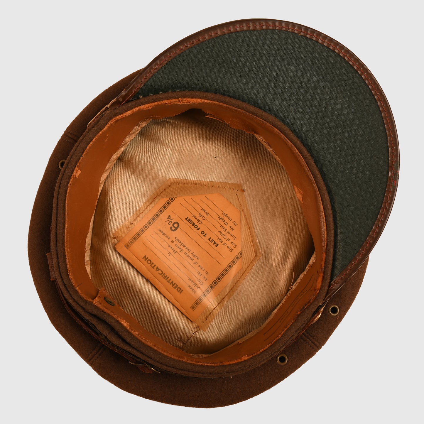 US WWII ARMY AIR FORCE OFFICERS VISOR CAP