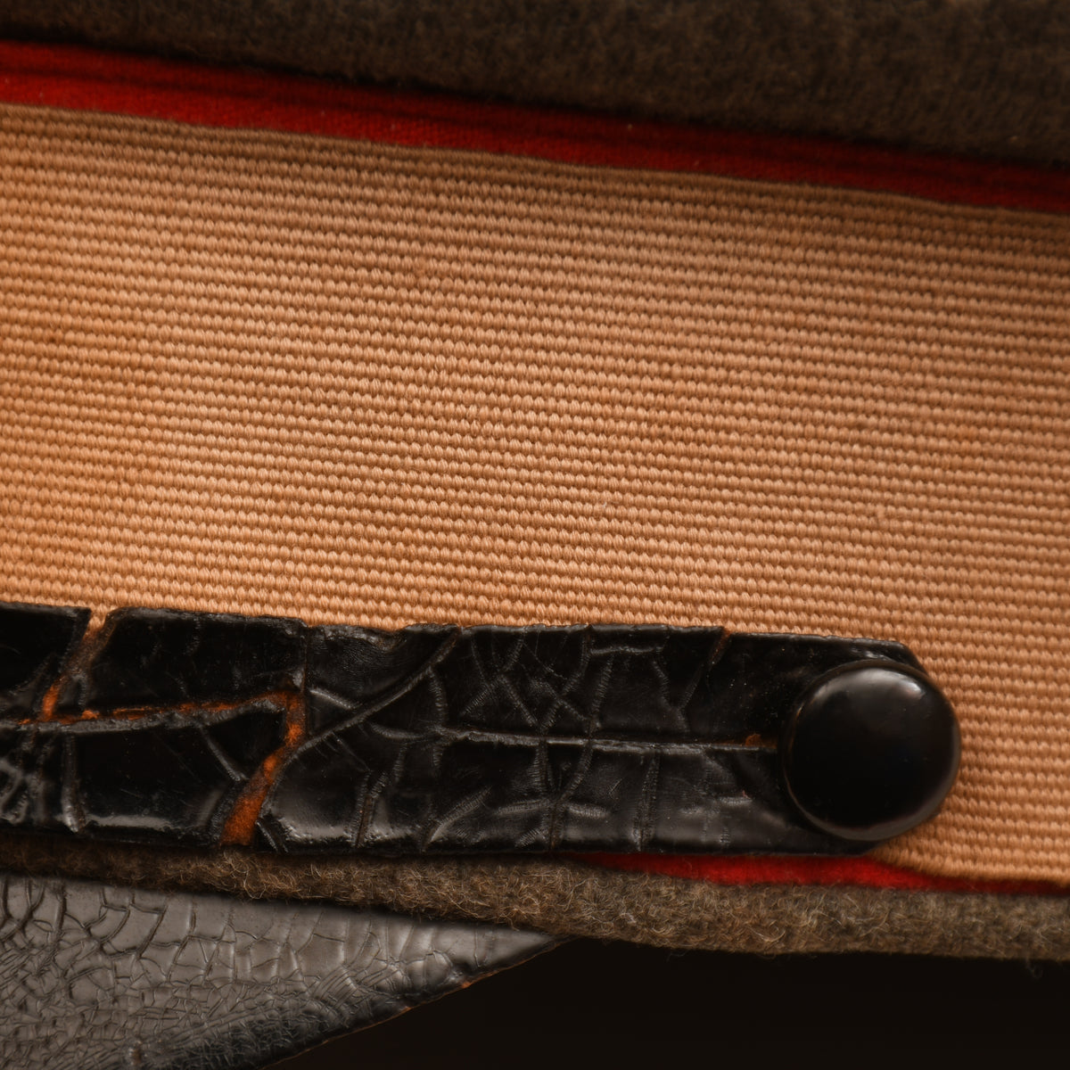 GERMAN WWI ARMY NCO VISOR CAP WITH CAMOUFLAGE CENTRE BAND
