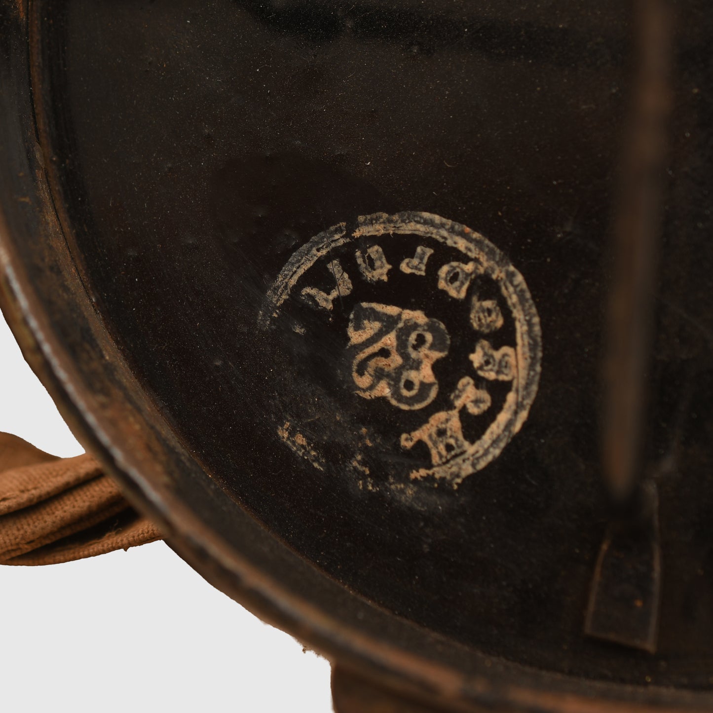 GERMAN WWI 1916 GUMMI MASK TIN AND STRAPPING