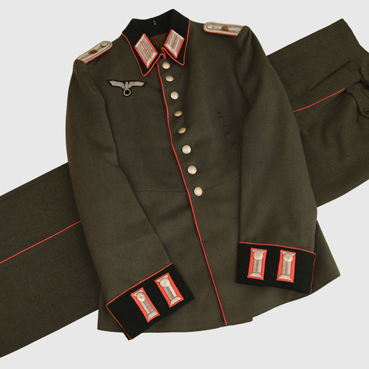 German WWII Army Panzer Leutnant’s Parade Tunic and Trousers