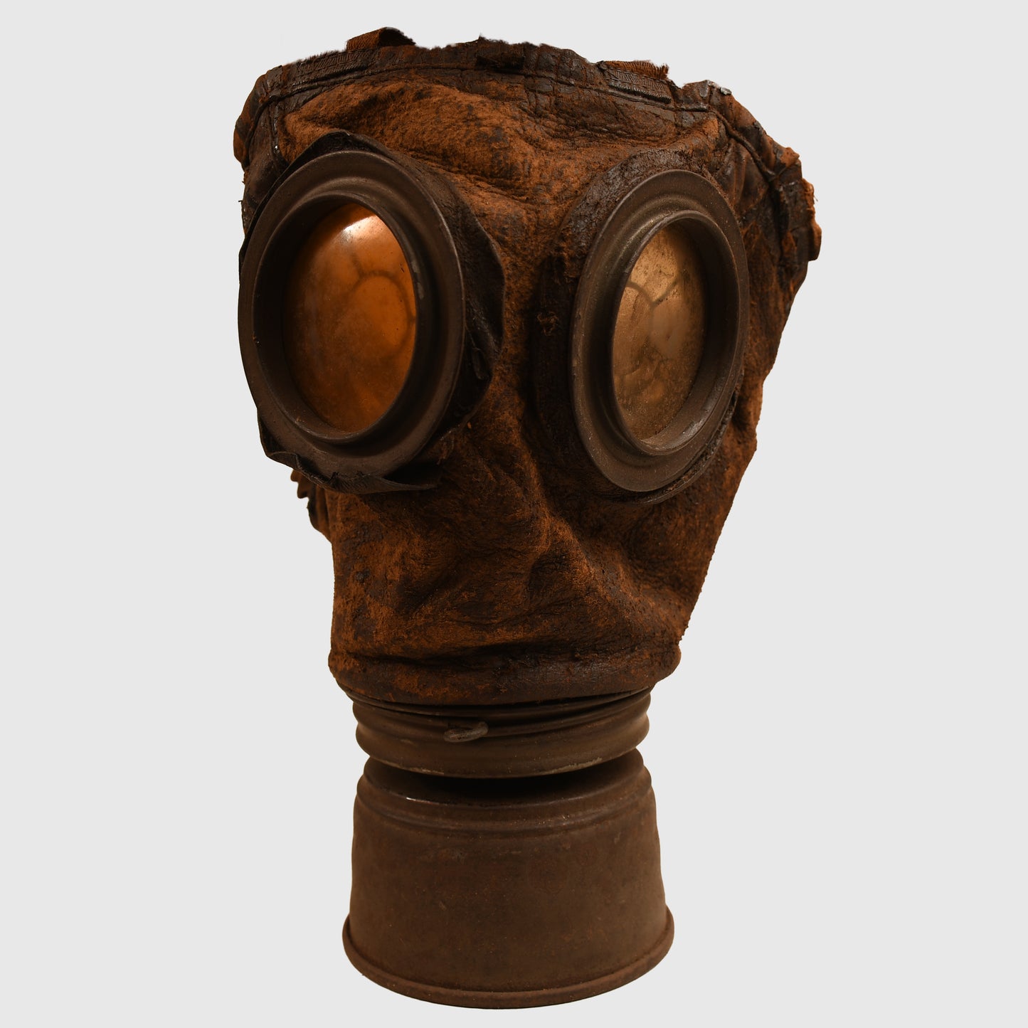 GERMAN WWI LEATHER FACED GAS MARK