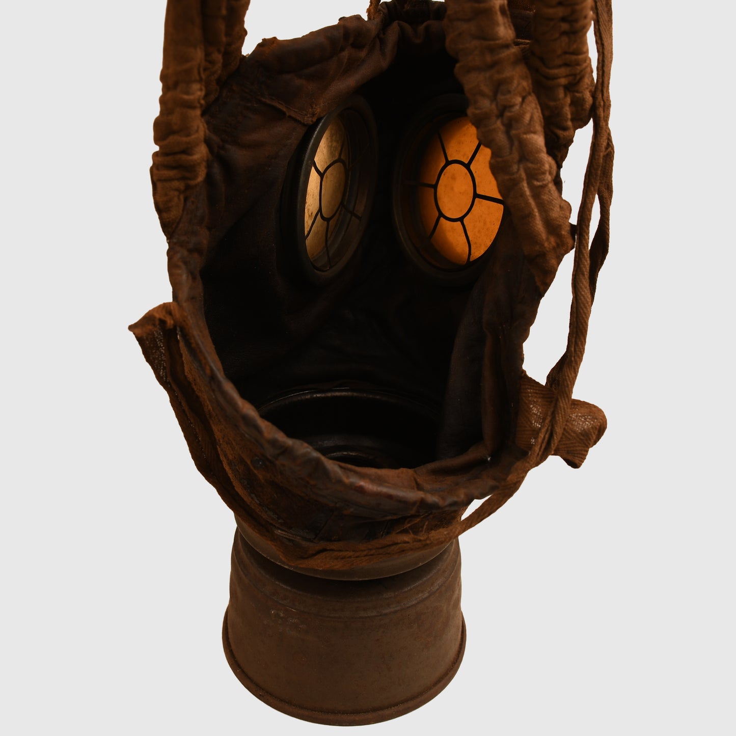 GERMAN WWI LEATHER FACED GAS MARK