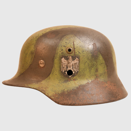 GERMAN WWII ARMY M35 CAMOUFLAGE HELMET