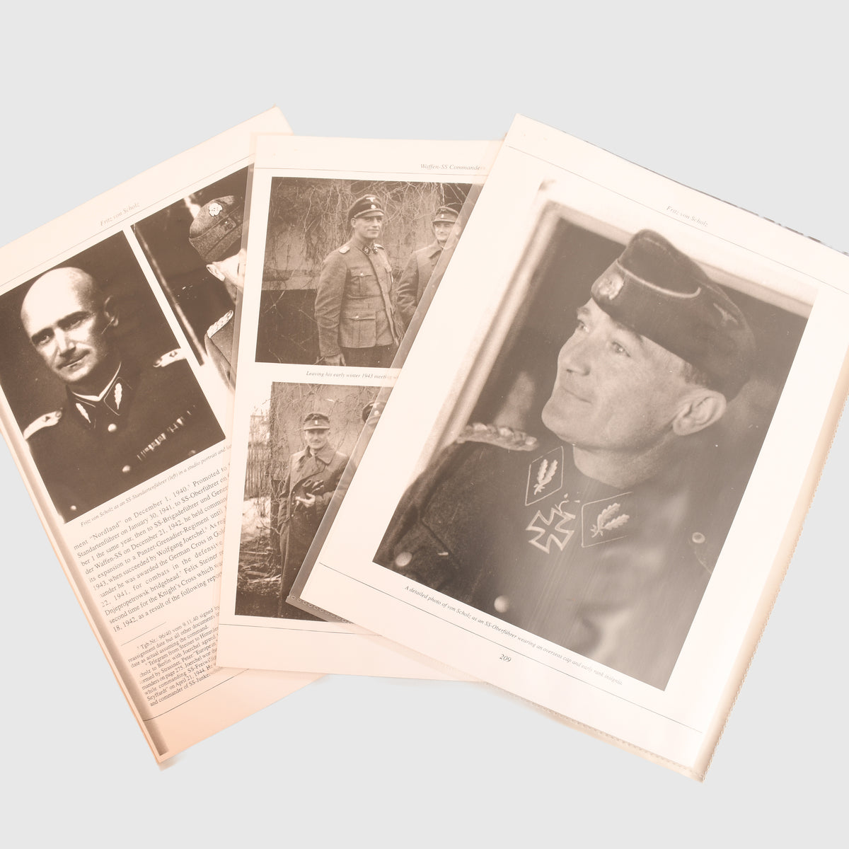 RECOMMENDATION LETTERS FOR THE OAKLEAVES FOR SS BRIGARDEFUHRER FRITZ VON SCHOLZ