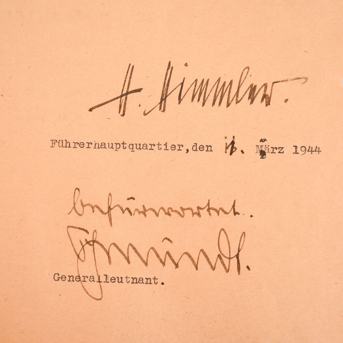 RECOMMENDATION LETTERS FOR THE OAKLEAVES FOR SS BRIGARDEFUHRER FRITZ VON SCHOLZ