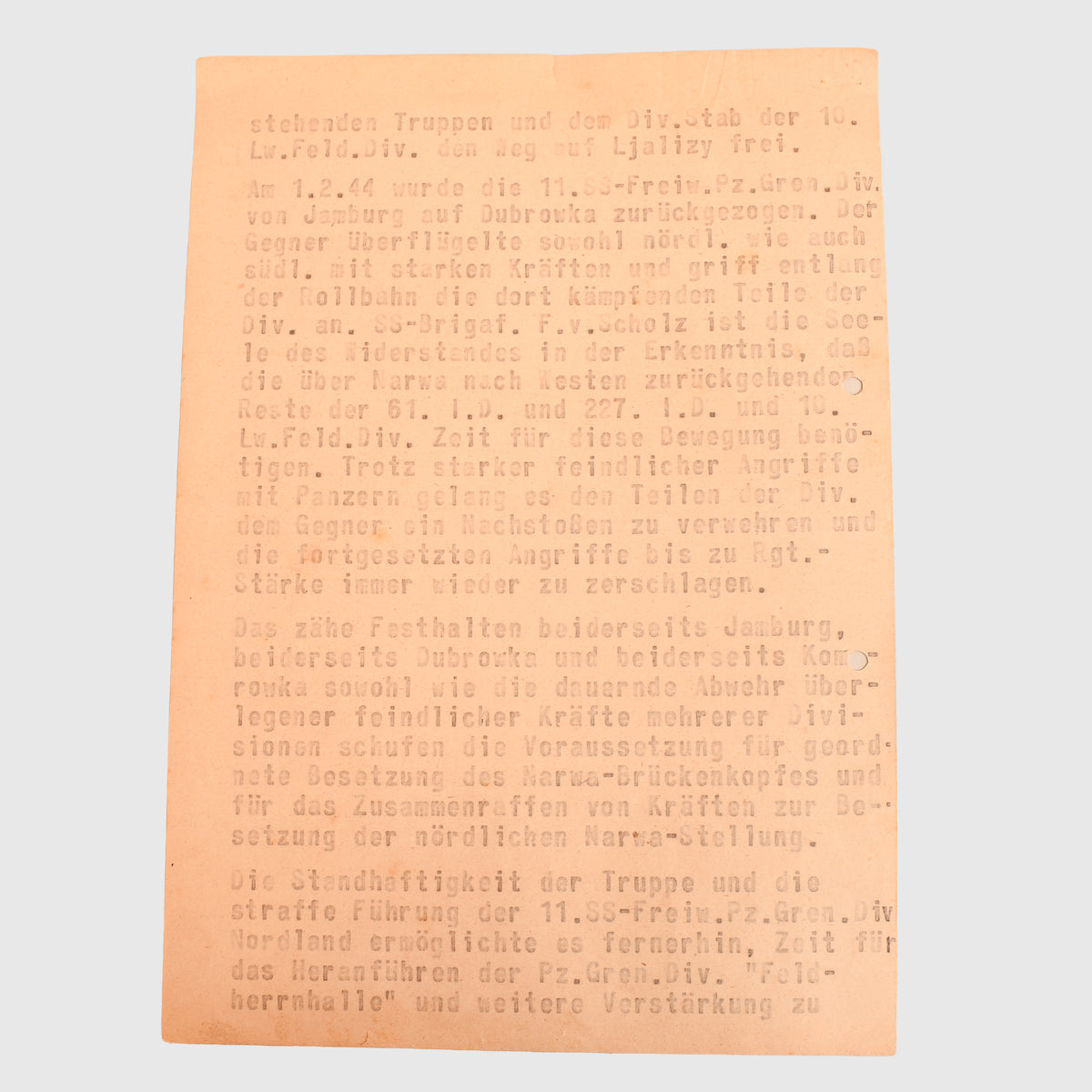RECOMMENDATION LETTERS FOR THE OAKLEAVES FOR SS BRIGARDEFUHRER FRITZ VON SCHOLZ