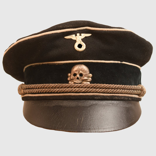 GERMAN WWII EARLY ALLGEMEINE SS OFFICERS CRUSHER CAP