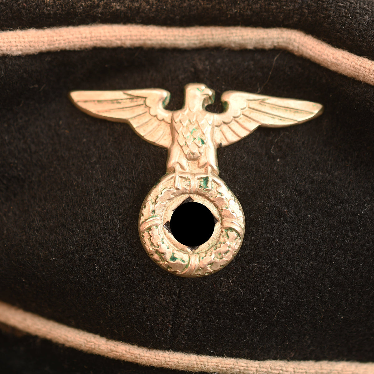 GERMAN WWII EARLY ALLGEMEINE SS OFFICERS CRUSHER CAP