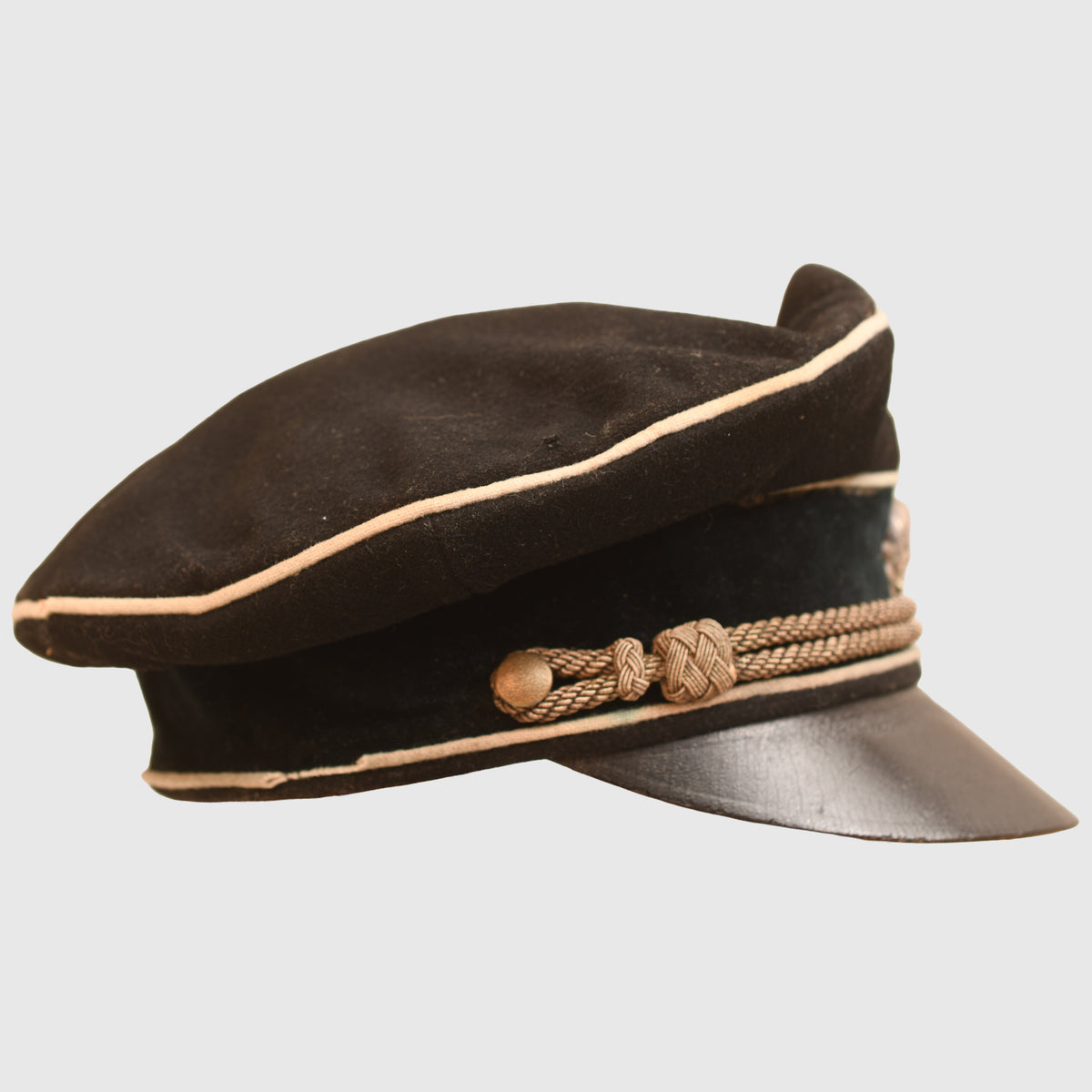 GERMAN WWII EARLY ALLGEMEINE SS OFFICERS CRUSHER CAP